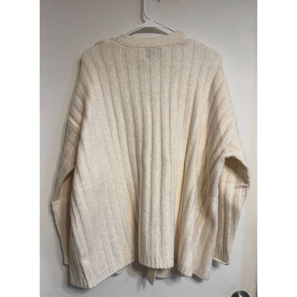 Stitches and Stripes White/Cream Open-Front Sweater Cardigan with Pockets Size M - Picture 2 of 7